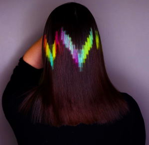 pixelated hair color inspiration